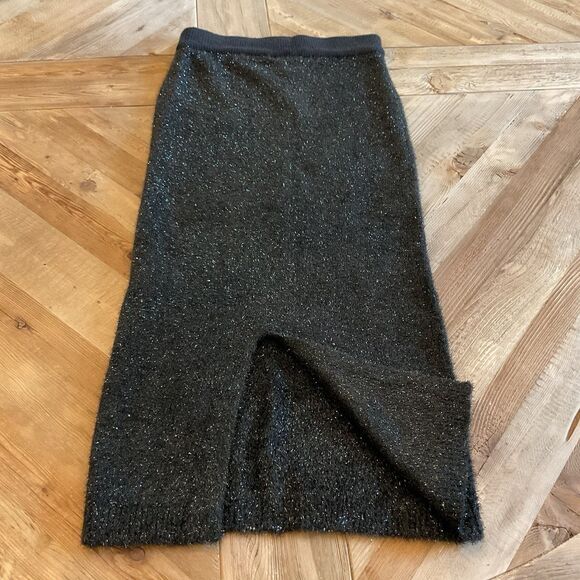 Tuckernuck Black Tinsel Shimmer Midi Pencil Skirt Small NWT Holiday Party Glam - Picture 4 of 8